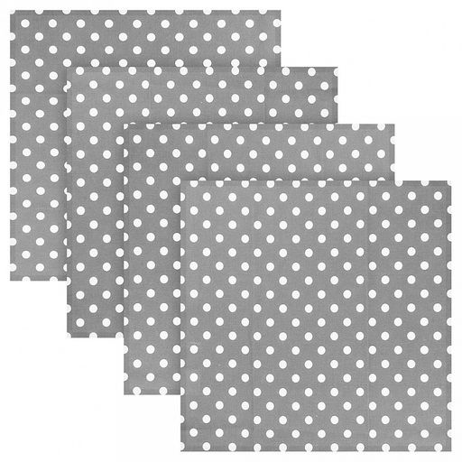 Набор салфеток сервировочных 45х45см "Горох серый" набор 4шт, хлопок "Оптима" 171г/м2, "Домашняя мода" (Россия)