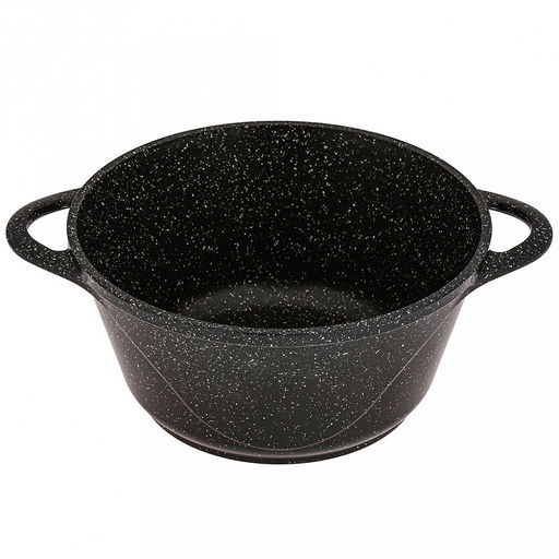 Кастрюля с антипригарным покрытием 3л, д24см "Гранит Induction", h11,5см, s0,4см, литые ручки, стеклянная крышка с пароотводом, форма "Классик волна", подарочная упаковка (Россия) Подходит для всех видов плит, включая индукционную.