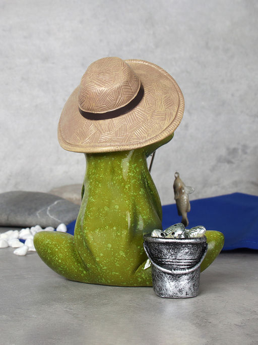 Фигурка Лягушка Рыбак 13 см / YX39035 /уп 16/ - Галеонтрейд фото 3