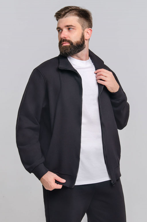 Арт. 65301 Толстовка мужская 50-58 (5 шт) Цвет:черный - Идеал фото 3