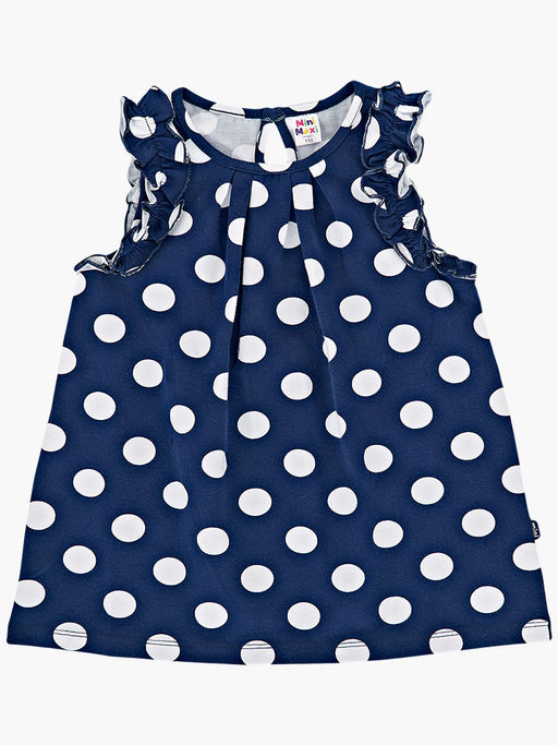 Футболка для девочки UD 1833 синий горох - Mini maxi фото 4