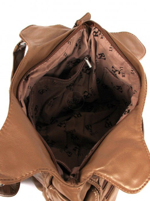 Сумка женская искусственная кожа Guecca-RY 9813, 1отд+карм/пер. темный бежевый SALE 262408 - Adelia фото 8