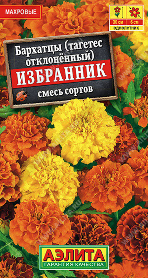 1260A Бархатцы Избранник отклоненные, смесь сортов 0,3гр