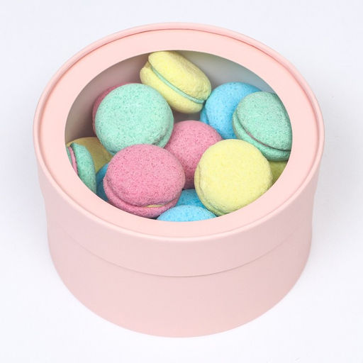 Подарочная коробка круглая Розовый персик завальцованная с окном, 18?10 см - UPAK LAND фото 2