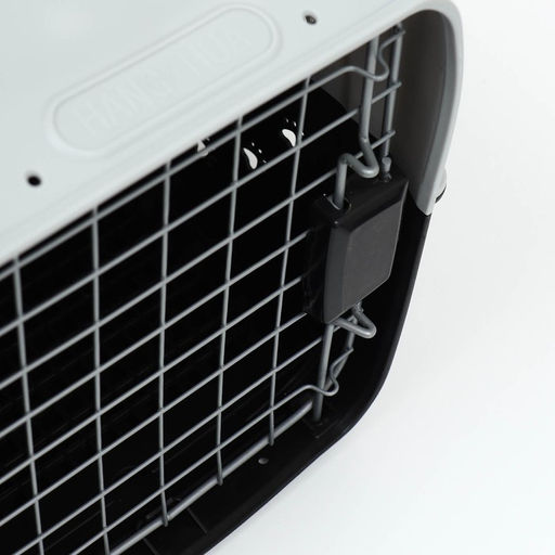 Переноска для животных пластиковая с металлической дверью 47 х 30 х 35 см, вес до 12 кг, серая 934 - Пижон фото 8