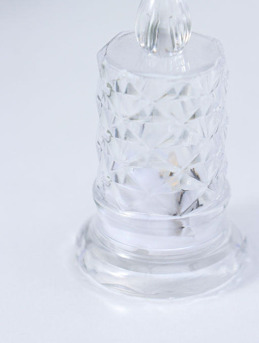 Цена за 4 шт. Светодиодная свеча LED - ночник RISALUX «С подтёками, грани», 3×LR41, прозрачный, 3.5×3.5×7 см