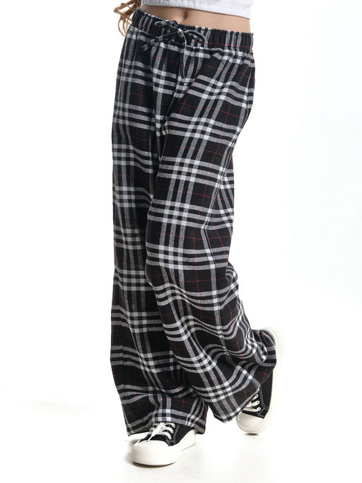 Брюки палаццо спортивные штаны для девочки одежда в клетку UD 7875(5161) кофе/беж клетка - Mini maxi фото 19