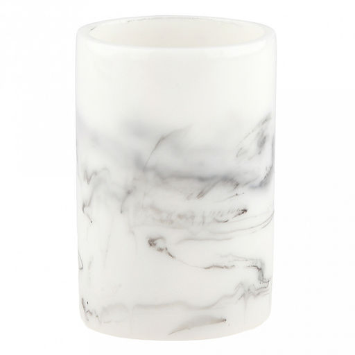 Набор для ванной "Камея" 4 предмета: дозатор для мыла 300мл; мыльница 12,4х8,5х1,8см; стакан для зубных щеток и зубной пасты; стакан 270мл; фурнитура пластик "под золото", акрил, бело-серый, в коробке (Китай)