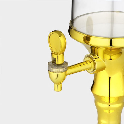 Башня пивная Петронас, 3 л, колба для льда, подсветка, 2 батарейки AG3, золотистая - Simaland фото 3