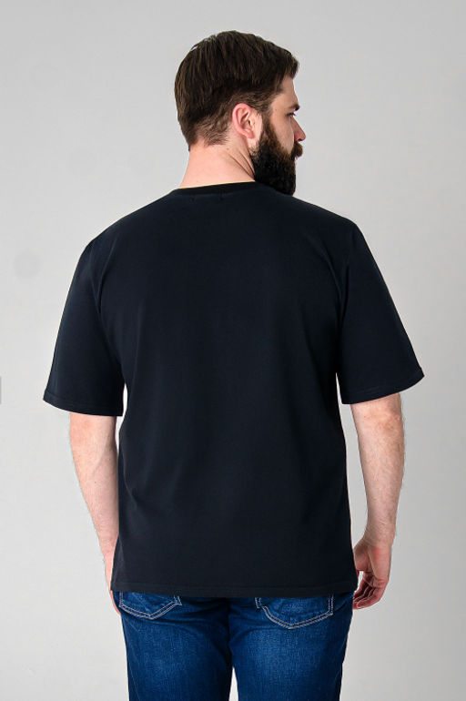 Арт. 614-147 Футболка мужская 50-60 (6 шт) Цвет:черный - Идеал фото 5