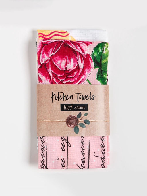 Набор кухонных полотенец Доляна. Самой любимой, 35?60 см-2 шт., 100% хлопок