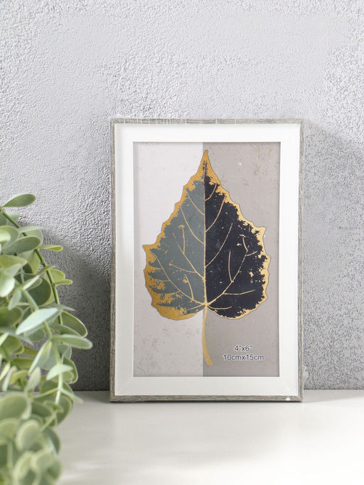 Цена за 2 шт. Фоторамка для фото 10×15 см «Современная классика», пластик, серый и белый, 16×10.8×1.5 см