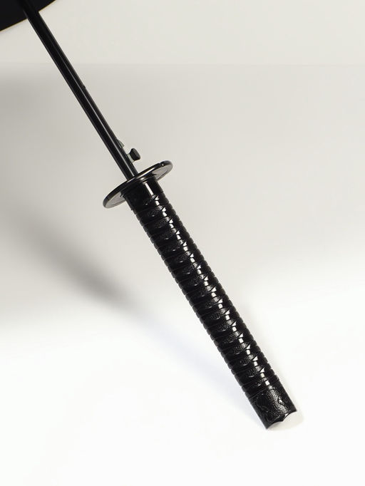 Зонт - трость полуавтоматический «Катана», эпонж, 16 спиц, R=51/60 см, d=102 см, чёрный