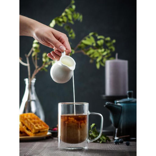 Кружка с двойными стенками Magistro «Дуо», 300 мл, 12×9×11 см, стекло, прозрачная