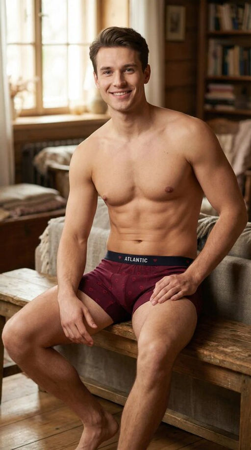 ATLANTIC 2GMH-029 Трусы шорты 3D Love - набор 2 шт. темно-синий + красный  фото 11