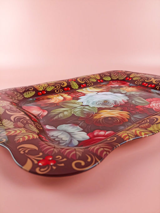 Поднос декор 44*30 см, 93675 прямоуг. металл 93675