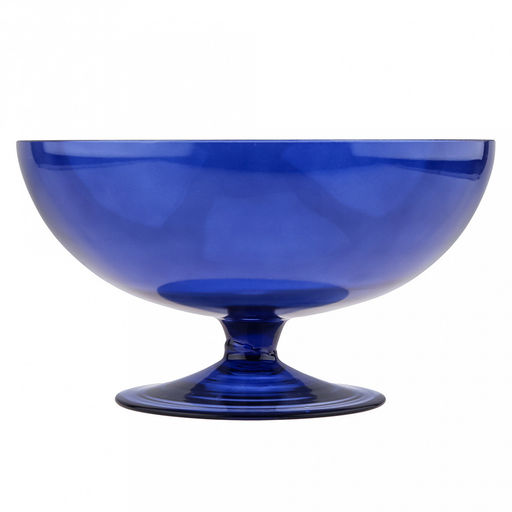 Ваза для фруктов стеклянная Берендей-6 3,5л, д28см, h15см, Скандик, сапфировый (Россия) - Домашняя мода фото 3