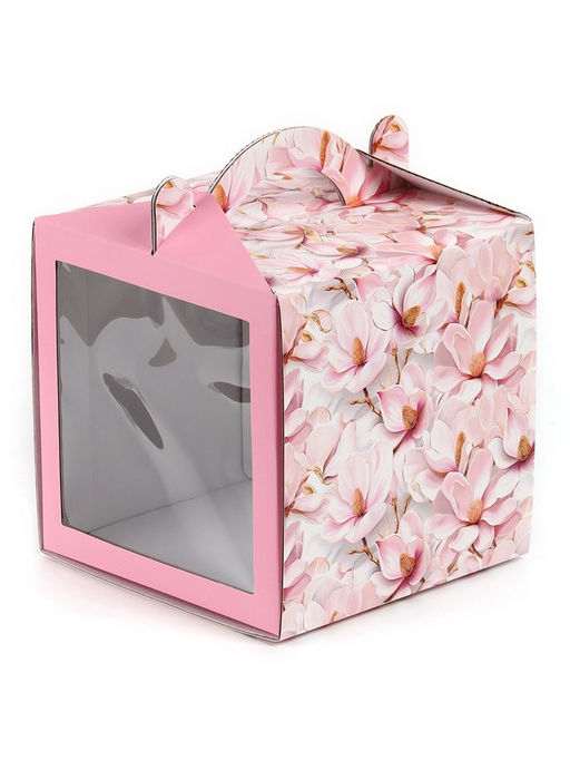 Цена за 5 шт. Коробка для торта «Самой нежной», 20×20×20 см