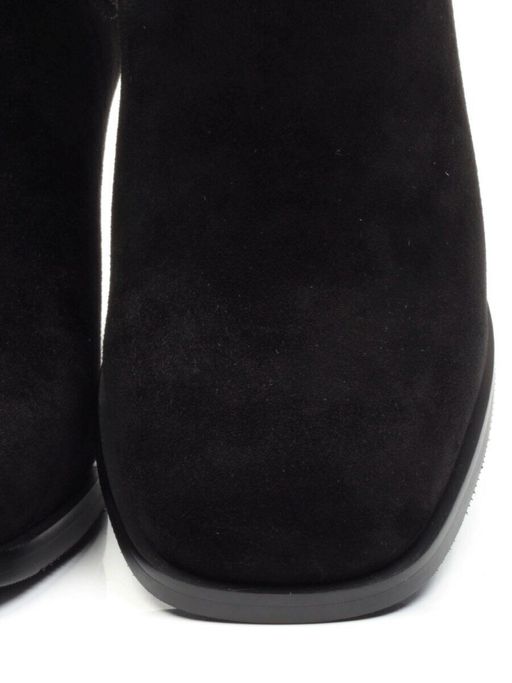 04-E29W-17B BLACK Ботильоны зимние женские (натуральная замша, натуральный мех) - Фабричный китай фото 16