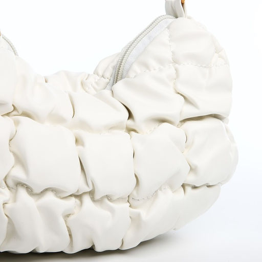 Сумка-багет на молнии, цвет белый - Simaland фото 3