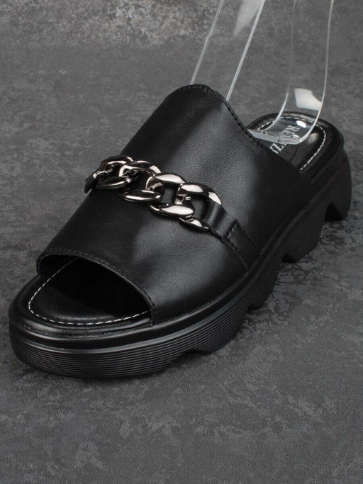 08-PEA122-1 BLACK Босоножки женские (натуральная кожа)