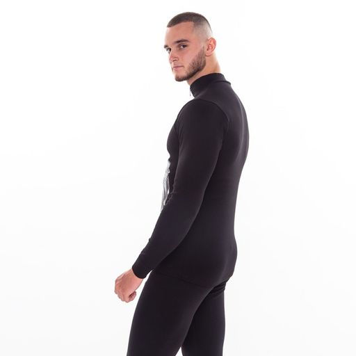 Термобельё мужское НАЧЁС (фуфайка, кальсоны) принт волк, цвет чёрный, размер 56