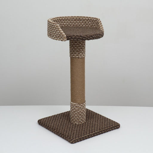 Когтеточка Столбик c лежанкой , петельчатый ковролин и джут, 40 х 40 х 70 см - Simaland фото 3