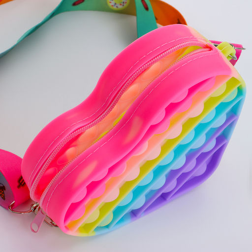 Сумка детская для девочки на молнии «Выбражулька», цвет разноцветный