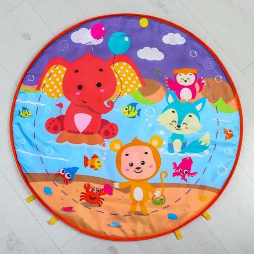 Развивающий коврик Игра малыша, с пианино, круглый, голубой - Simaland фото 14