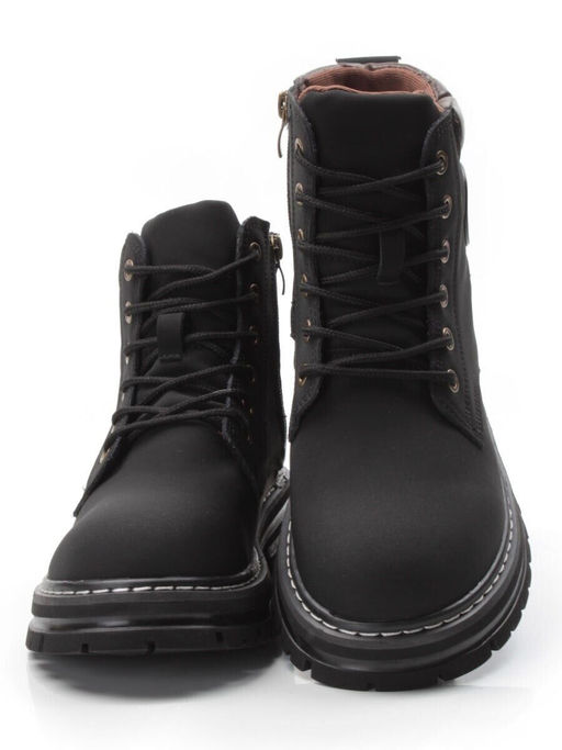 01-P8305-2 BLACK Ботинки демисезонные женские (натуральная кожа)