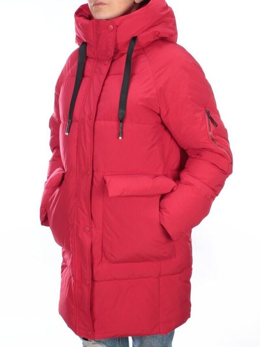 2197 RED Пуховик женский зимний AIKESDFRS (холлофайбер) - Fashion фото 4