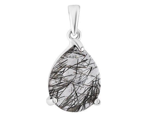 Подвеска, рутиловый кварц черный, Джеймс