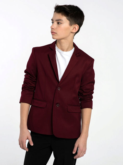 Бордовый школьный пиджак для мальчика Инфанта, модель 0513/6