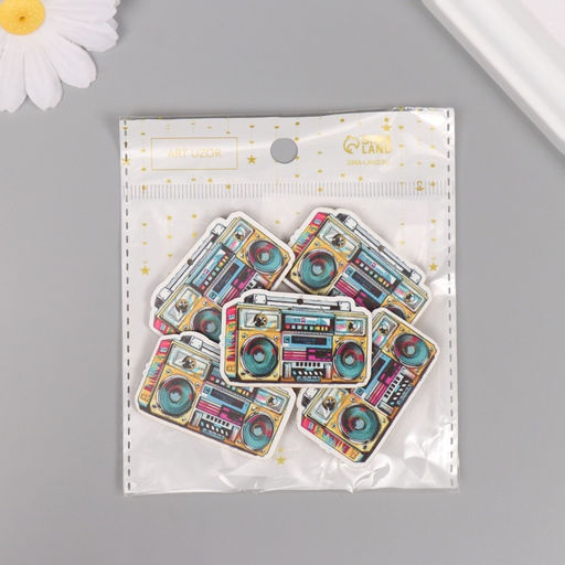 Цена за 5 шт. Декор для творчества дерево «Бумбокс», 2.9×4.5×0.3 см