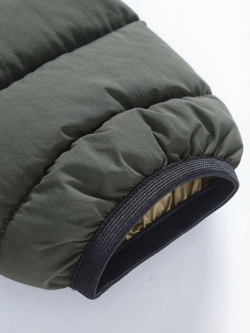 Куртка женская гибридная стёганая с капюшоном с графеновой подкладкой цвета хаки 9622_1Kh