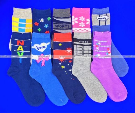 Цена за 10 пар. Носки детские Компьютерные M (15-16 см) - Weiwei фото 3