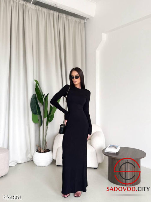 Платье женское однотонное