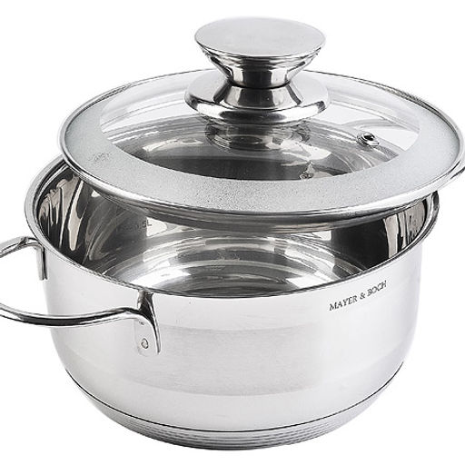30972 Кастрюля с крышкой 1,4 л 16см нерж/ст MB (х8) - Mayer&boch фото 2