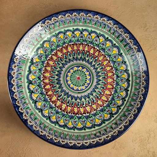 Ляган узбекский Риштанская Керамика, d=42 см, МИКС