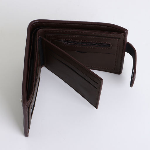 Портмоне мужское на магните, коричневое