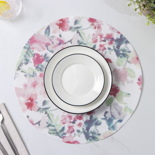 Набор салфеток сервировочных Доляна Акварель. Круг, 4 шт, d=38 см  фото 7