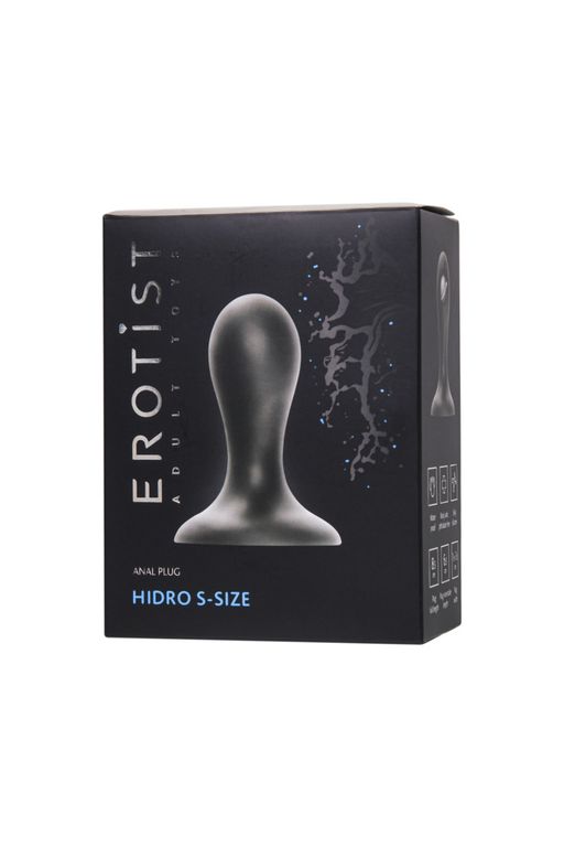 Анальная втулка Erotist Hidro S, силикон, чёрный, 8,5 см