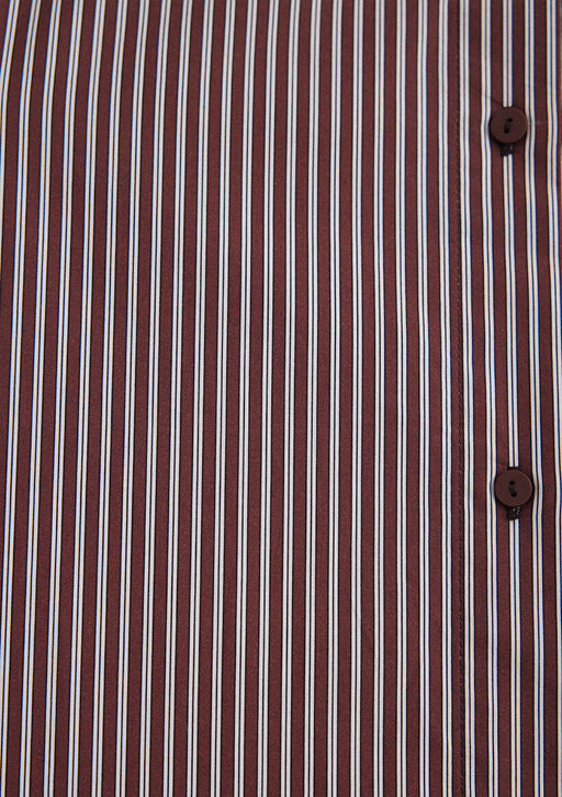 Cizgili Bordo Gomlek - Mavi фото 8