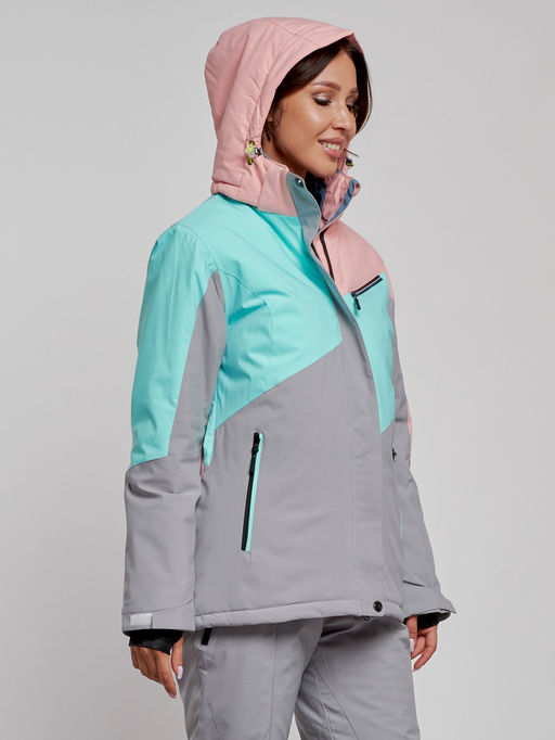 Горнолыжная куртка женская зимняя розового цвета 2319R - Chunmai фото 2