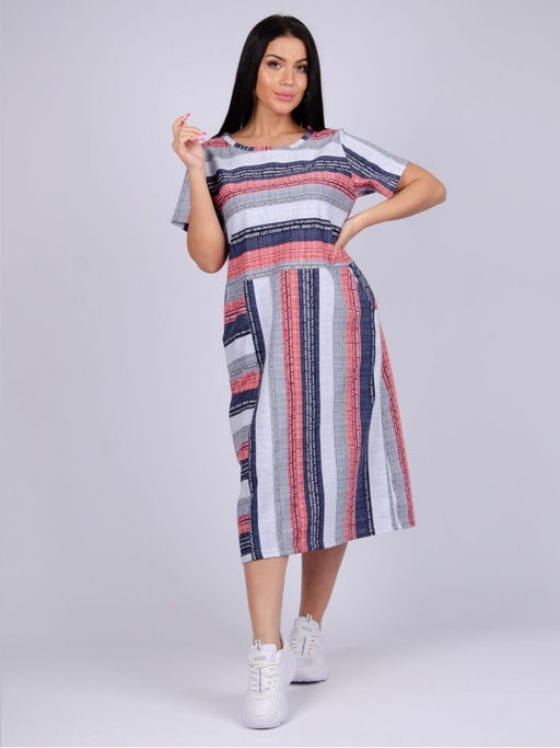 Платье "Линда" красное, трикотаж