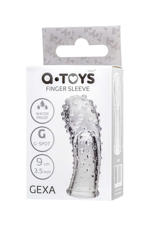 Насадка на палец A-toys Gexa, ТРЕ, прозрачный, 9 см - Toyfa фото 4
