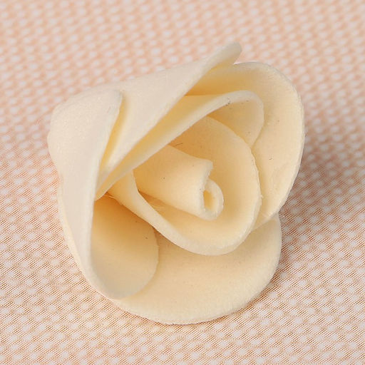 Набор цветов для декора «Роза», из фоамирана, d=2 см, 10 шт., бежевый