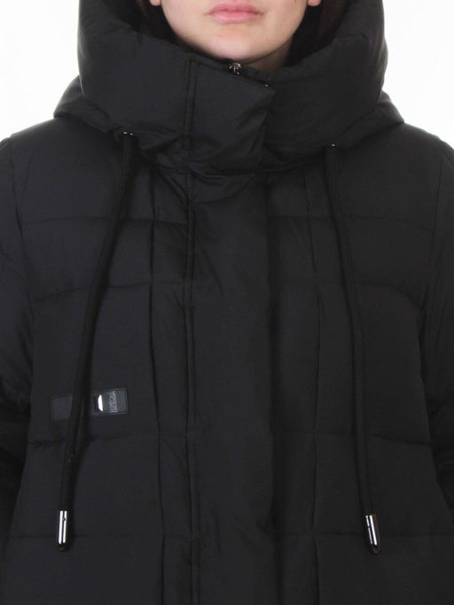 8818 BLACK Пальто зимнее женское (200 гр. холлофайбер)