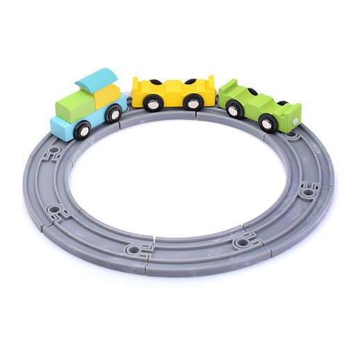 Трек с паровозом и фигурками, в коробке - Щепочка фото 2