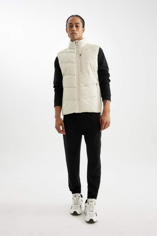 Ветрозащитный водоотталкивающий надувной жилет DeFactoFit стандартной посадки с воротником-стойкой  фото 2